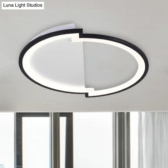 Sleek Round Acrylic Flush Mount Ceiling Light In Multiple Sizes And Colors - Led Warm/White Glow