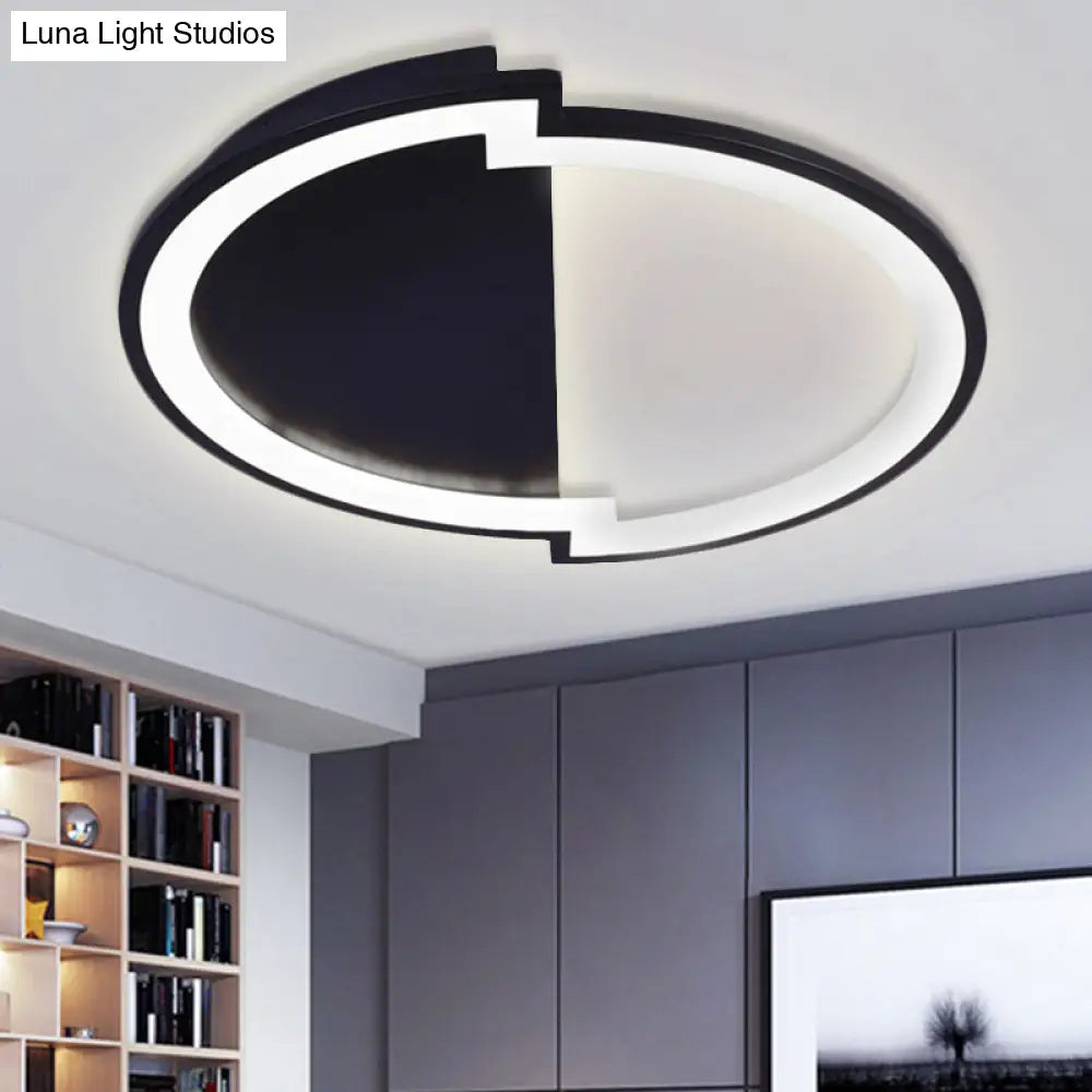 Sleek Round Acrylic Flush Mount Ceiling Light In Multiple Sizes And Colors - Led Warm/White Glow