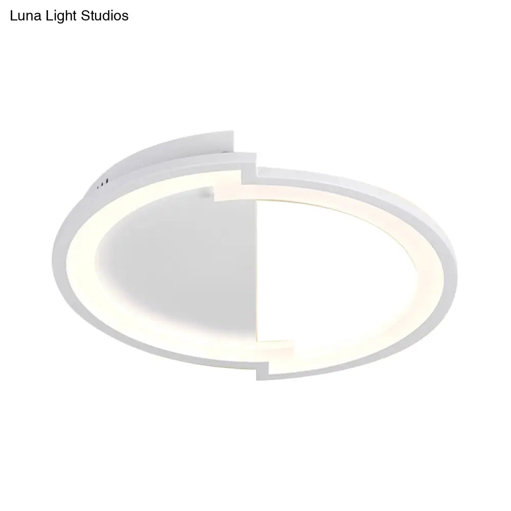 Sleek Round Acrylic Flush Mount Ceiling Light In Multiple Sizes And Colors - Led Warm/White Glow