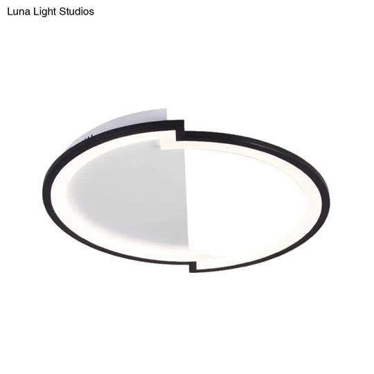 Sleek Round Acrylic Flush Mount Ceiling Light In Multiple Sizes And Colors - Led Warm/White Glow