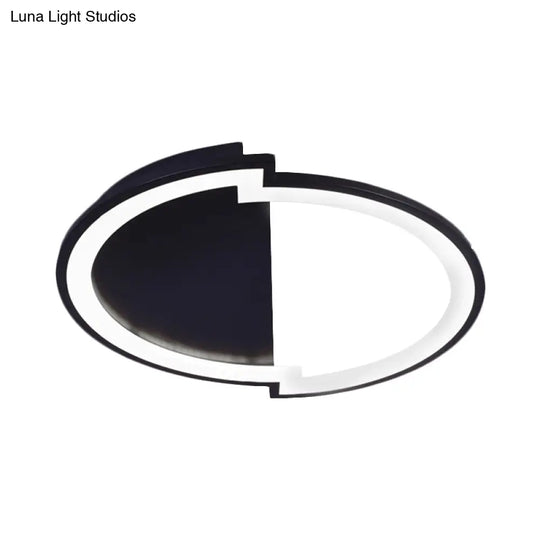 Sleek Round Acrylic Flush Mount Ceiling Light In Multiple Sizes And Colors - Led Warm/White Glow