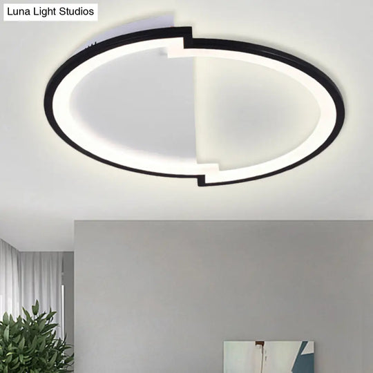 Sleek Round Acrylic Flush Mount Ceiling Light In Multiple Sizes And Colors - Led Warm/White Glow