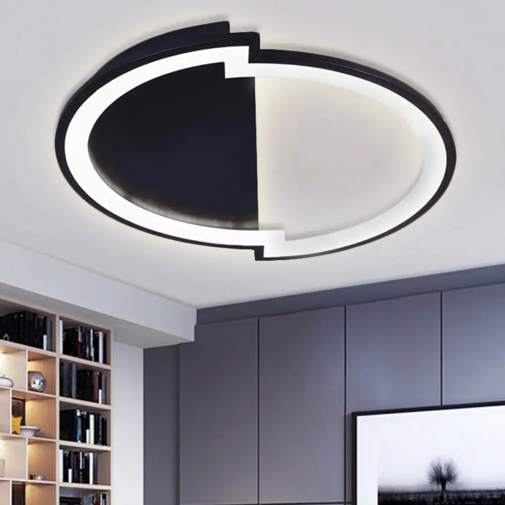 Sleek Round Acrylic Flush Mount Ceiling Light In Multiple Sizes And Colors - Led Warm/White Glow