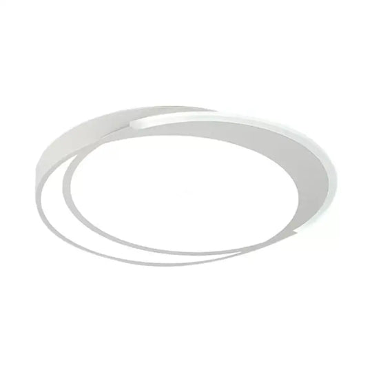 Sleek Round Ceiling Mount Light - Acrylic Flush Perfect For Adult Bedroom White / 16’