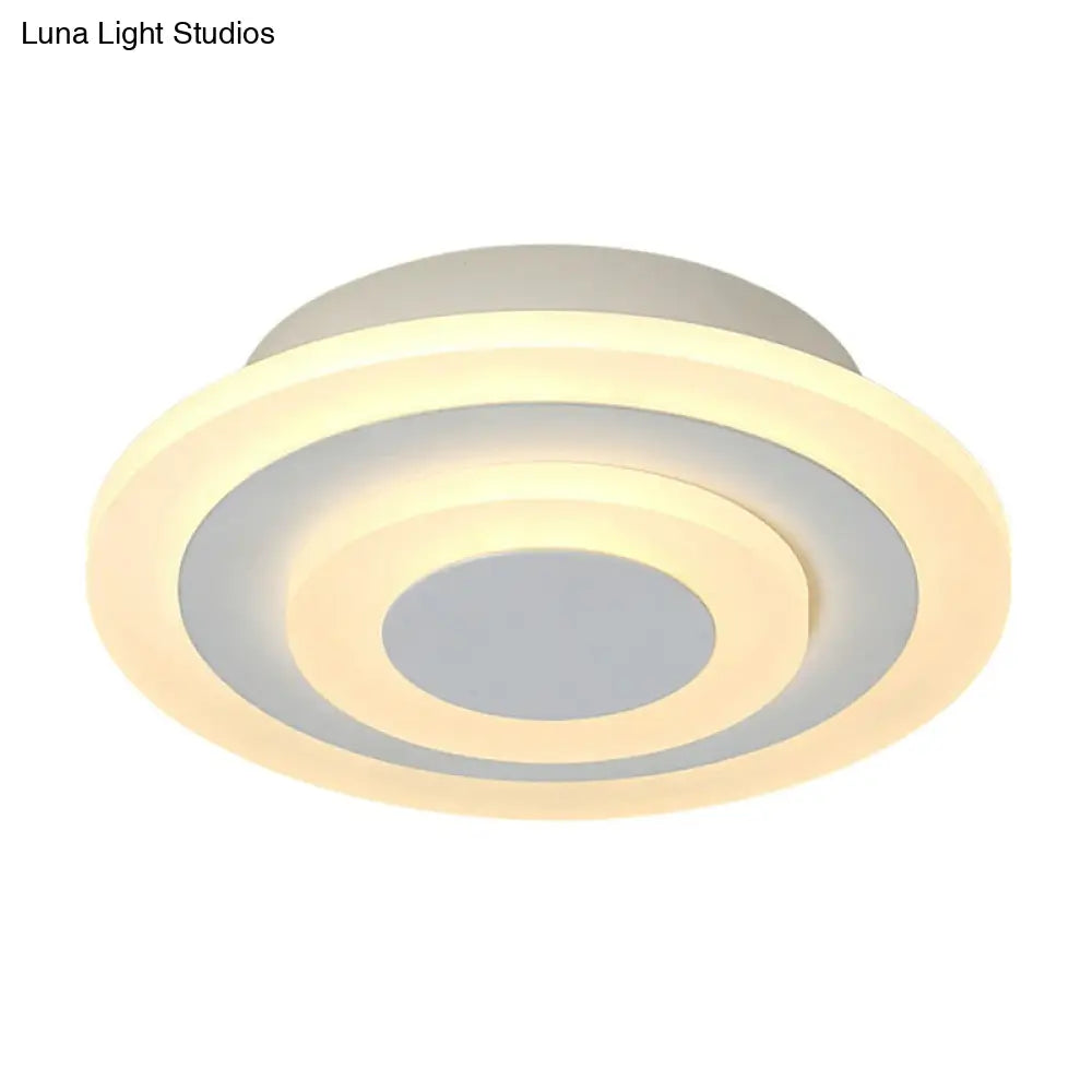 Sleek Round Led Flush Mount Ceiling Light For Corridors And Halls