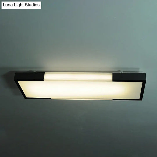 Sleek Simplicity Rectangular Flush Mount Lamp - 8’/15’ Wide Metal 24.5’/35.5’ Long Led