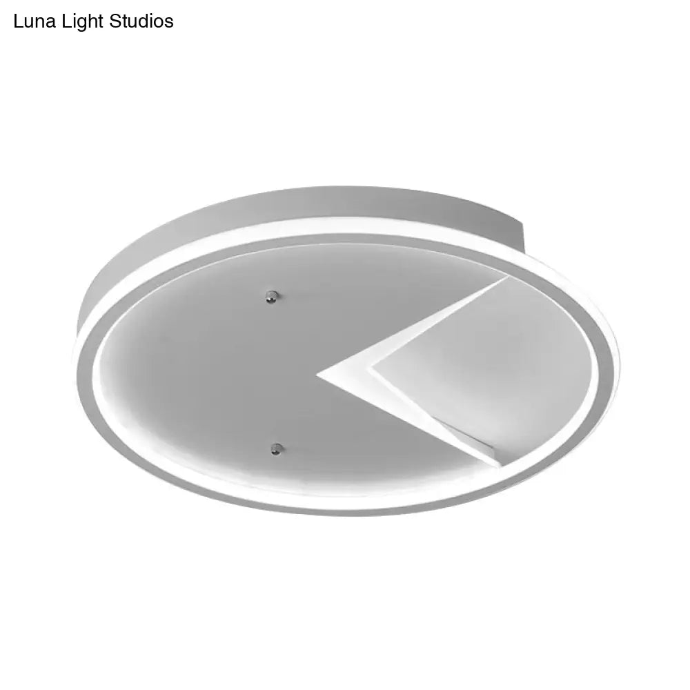 Sleek Slim Panel Led Flush Ceiling Light For Dining Room - Creative Circle Design With Acrylic