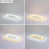 Sleek Surface Mounted Led Ceiling Light - Simplicity In White For Living Room