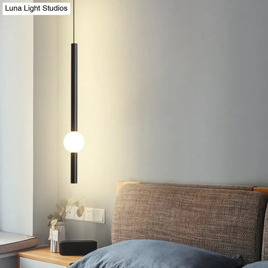 Sword-Shaped Led Hanging Lamp Kit - Modern Acrylic Black/White Suspension Light In Warm/White/3