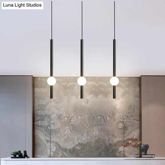 Sleek Sword-Shape Led Hanging Lamp Kit: Simplicity Acrylic | Black/White Warm/White/3 Color Light