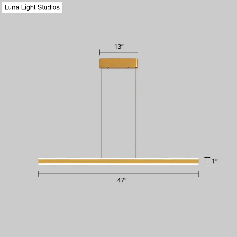 Sleek Triangle Island Light: Aluminum Led Hanging Lamp For Restaurants