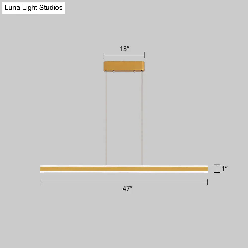 Sleek Triangle Island Light: Aluminum Led Hanging Lamp For Restaurants