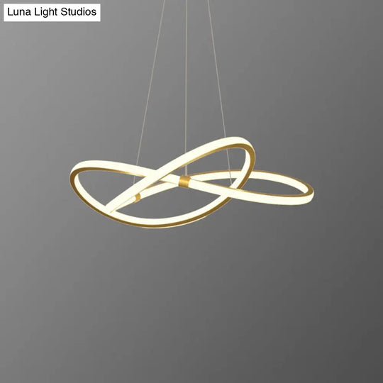 Modern Led Pendant Lamp - Minimalist Twist Design For Living Room Chandelier