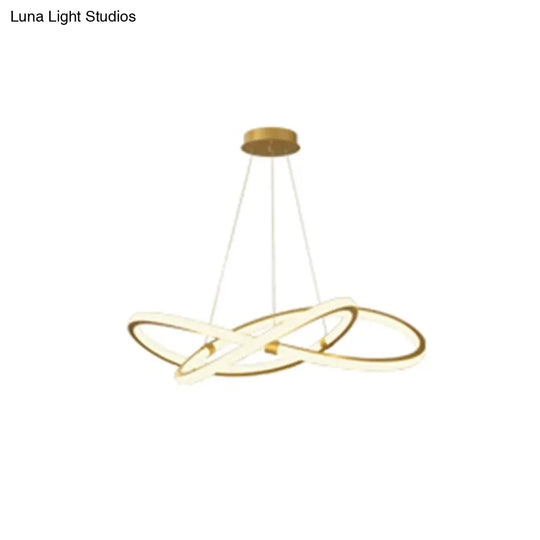 Modern Led Pendant Lamp - Minimalist Twist Design For Living Room Chandelier