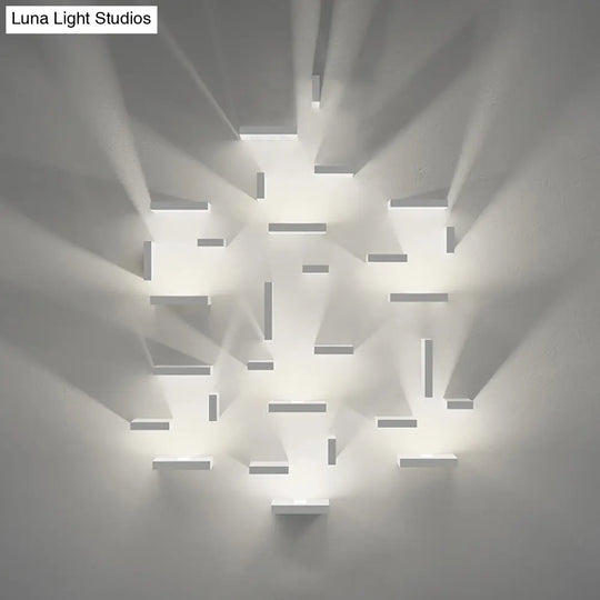 Sleek White Wall Washer Light: Simplistic Metallic Sconce For Stairway Illumination