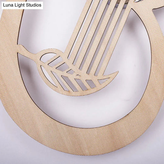 Sleek Wood Wall Sconce Light: Modern And Lovely Single Light For Corridor Nursing Room