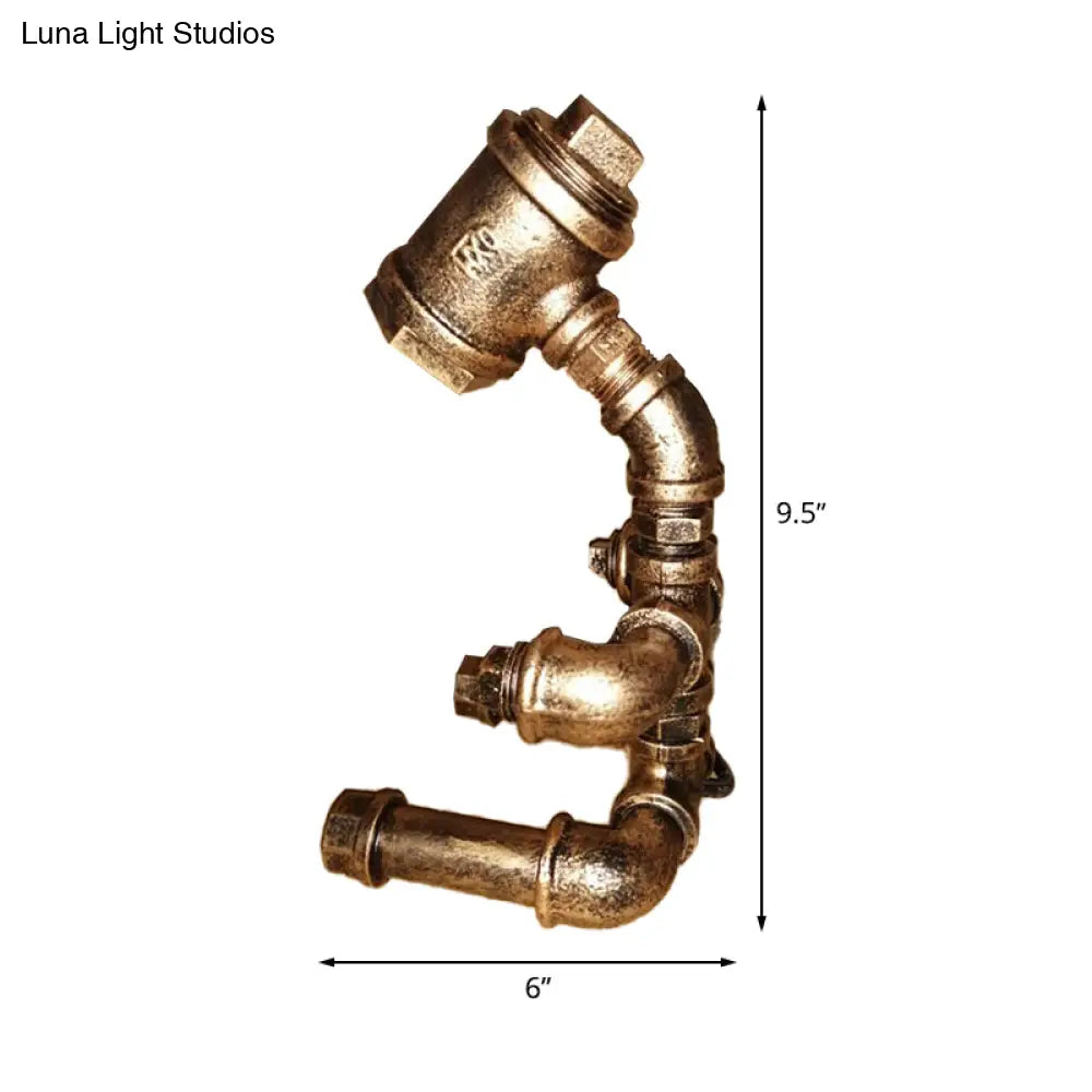 Small Brass Sitting Robot Desk Light Industrial Metal Bedside Table Lamp With Cord
This Revised