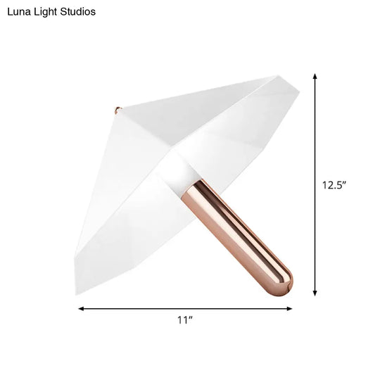 Small Metallic Desk Lamp - Cartoon 1 Light Table In White Ideal For Study Room