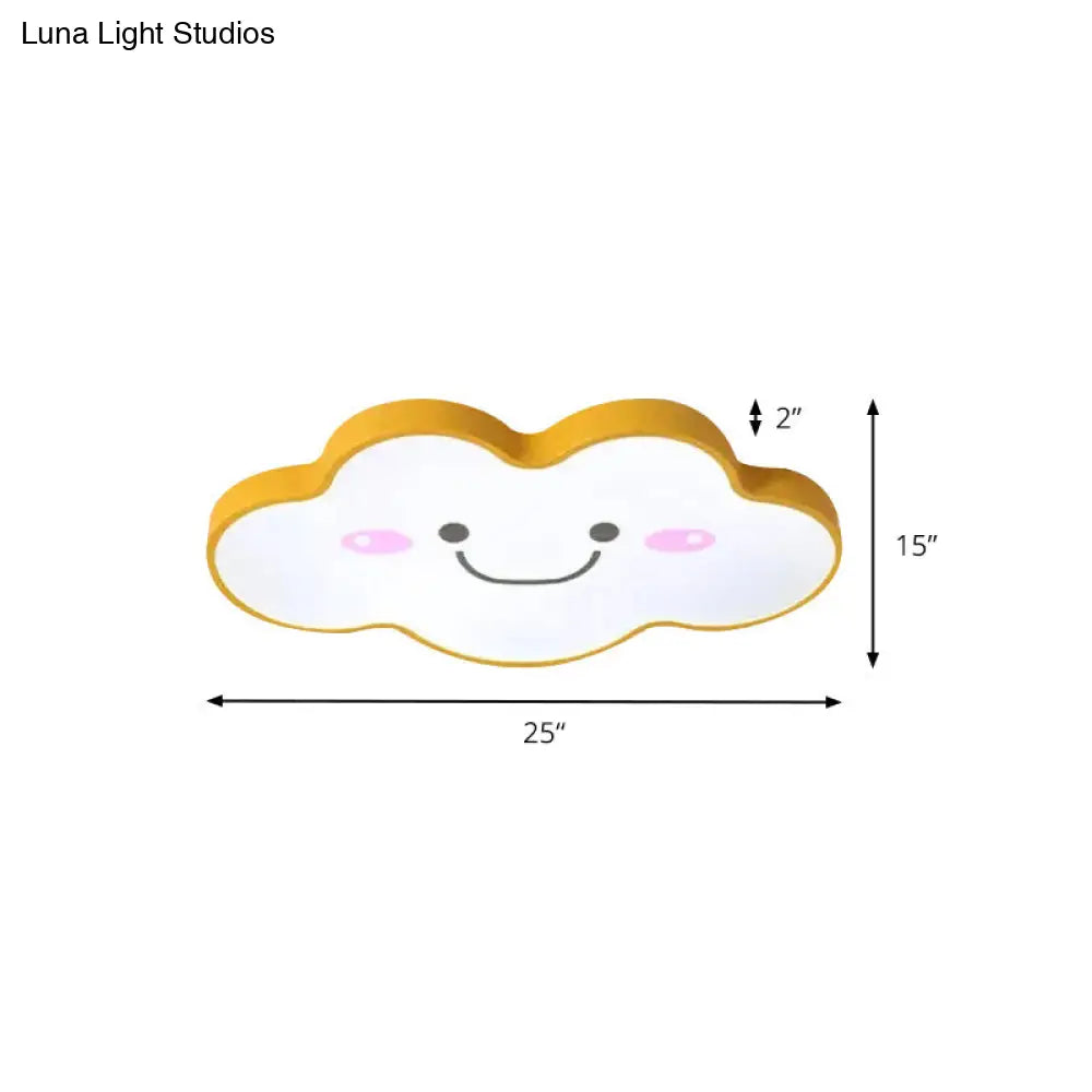 Smiling Cloud Ceiling Light - Childrens Nordic Style Acrylic Fixture