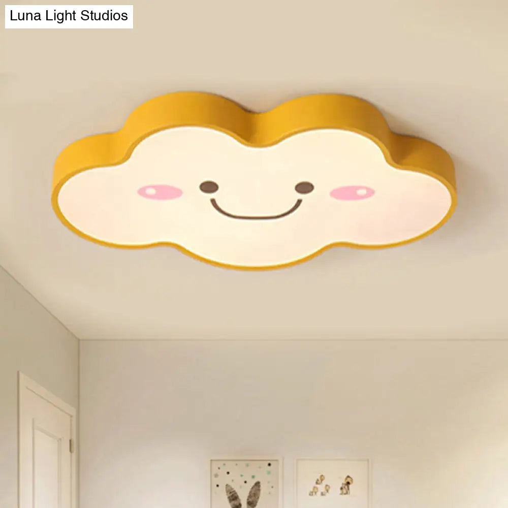 Smiling Cloud Ceiling Light - Childrens Nordic Style Acrylic Fixture