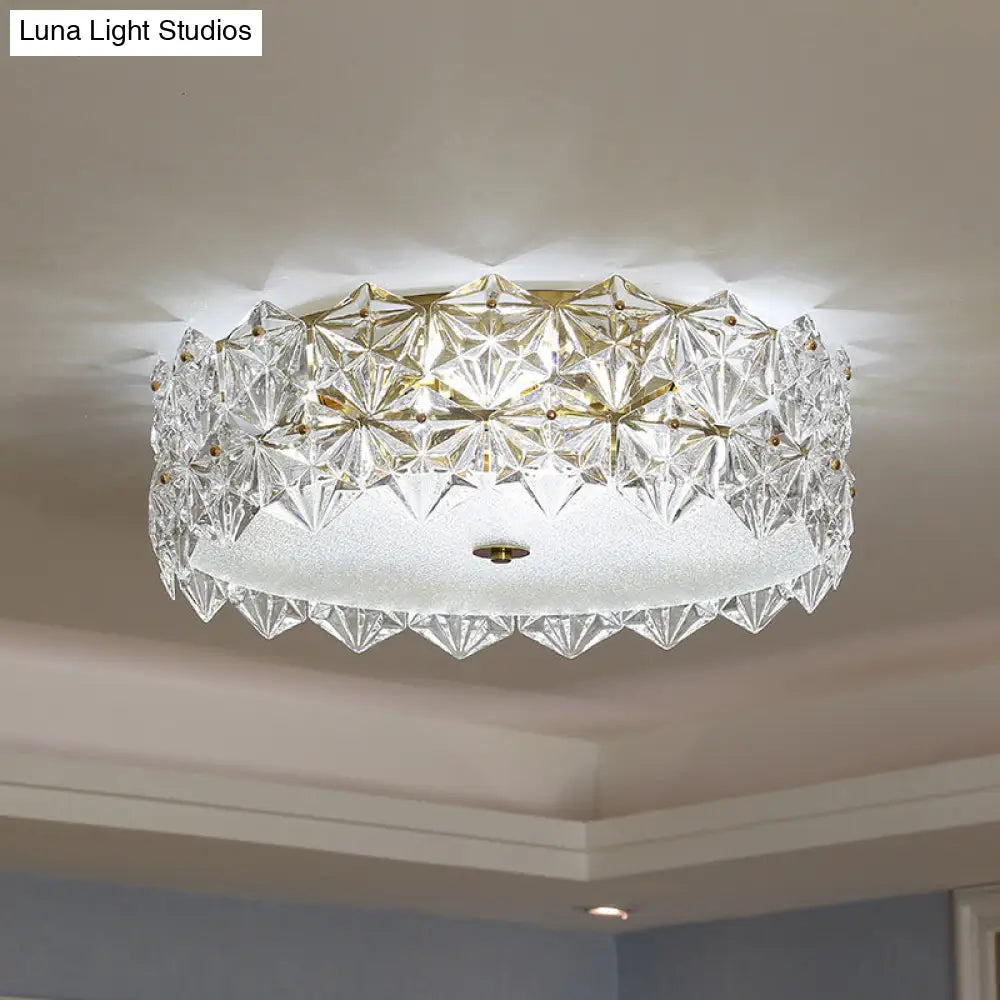 Snowflake Crystal Ceiling Light For Modern Living Room