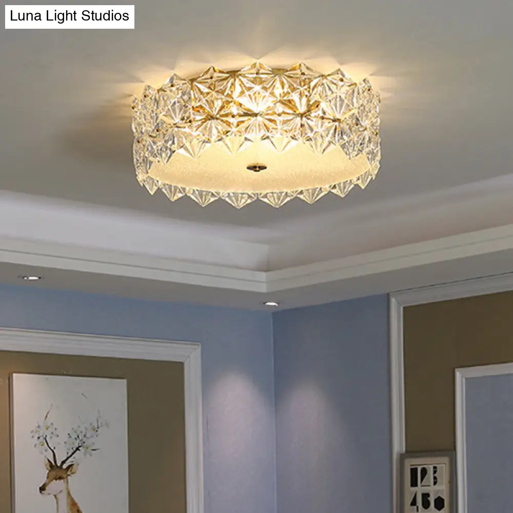 Snowflake Crystal Ceiling Light For Modern Living Room Clear / Small