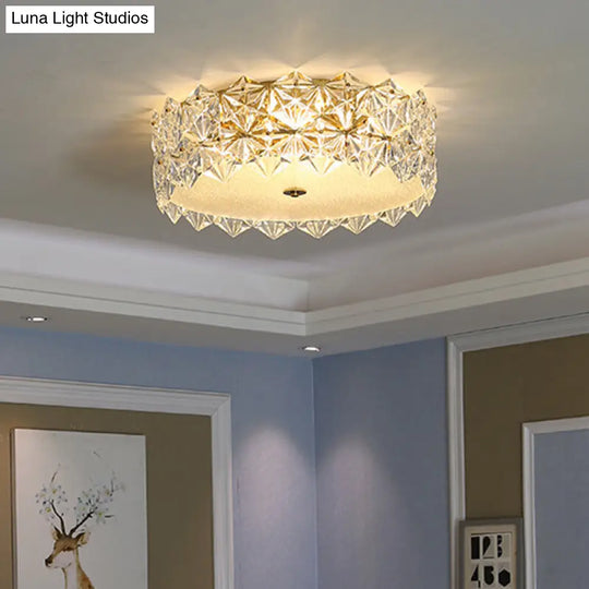 Snowflake Crystal Ceiling Light For Modern Living Room Clear / Small