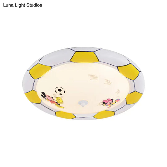 Soccer Ball Bedroom Ceiling Light: Acrylic Modern Fixture With Chic Design