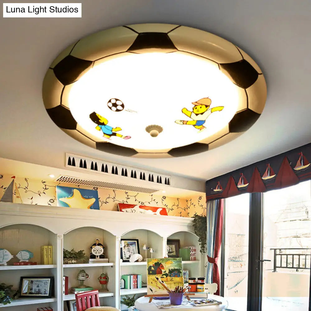 Soccer Ball Bedroom Ceiling Light: Acrylic Modern Fixture With Chic Design