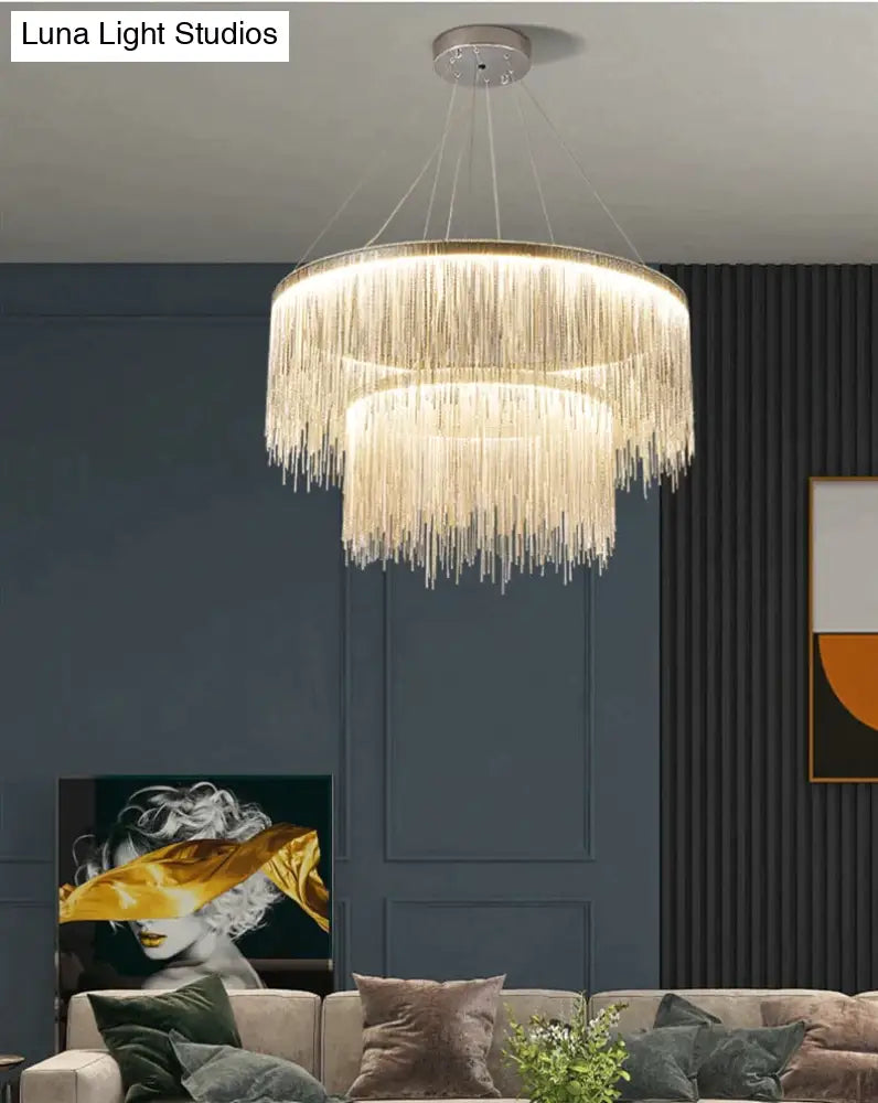 Solana - Tassel Chain Led Chandelier