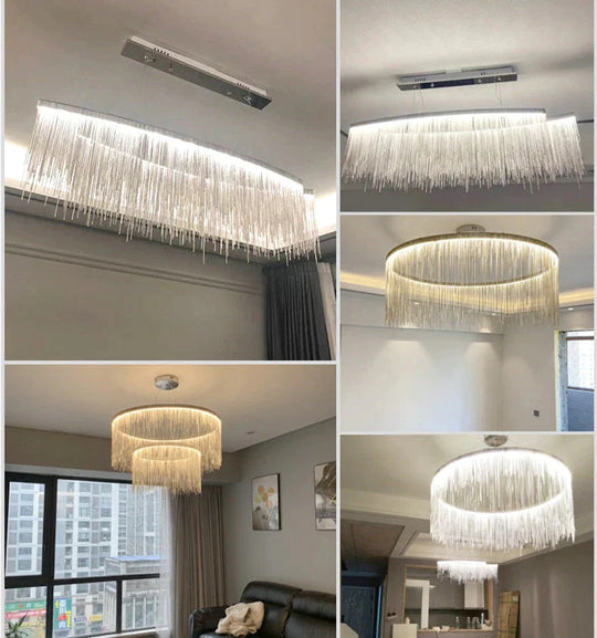 Solana - Tassel Chain Led Chandelier