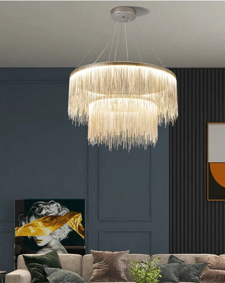 Solana - Tassel Chain Led Chandelier