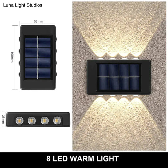 Solar Wall Lamp Outdoor Waterproof Up And Down Luminous Lighting Lamps