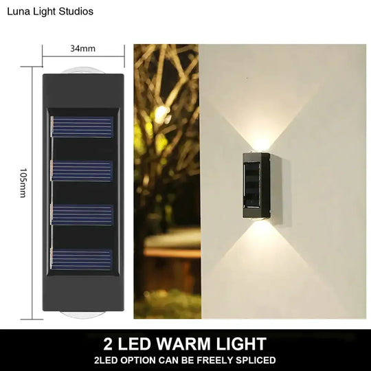 Solar Wall Lamp Outdoor Waterproof Up And Down Luminous Lighting Lamps