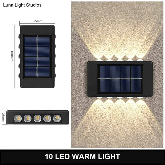 Solar Wall Lamp Outdoor Waterproof Up And Down Luminous Lighting Lamps