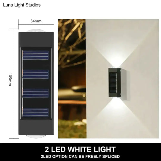 Solar Wall Lamp Outdoor Waterproof Up And Down Luminous Lighting Lamps