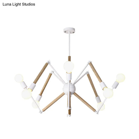 Spider Shape Suspension Light - Contemporary Metal Chandelier For Living Room (8/10/12/16-Head)
