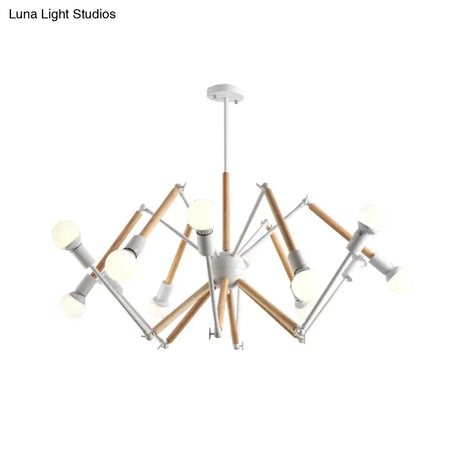 Spider Shape Suspension Light - Contemporary Metal Chandelier For Living Room (8/10/12/16-Head)