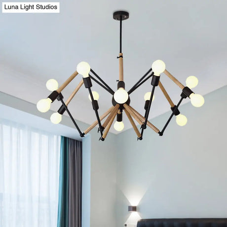 Spider Shape Suspension Light - Contemporary Metal Chandelier For Living Room (8/10/12/16-Head)