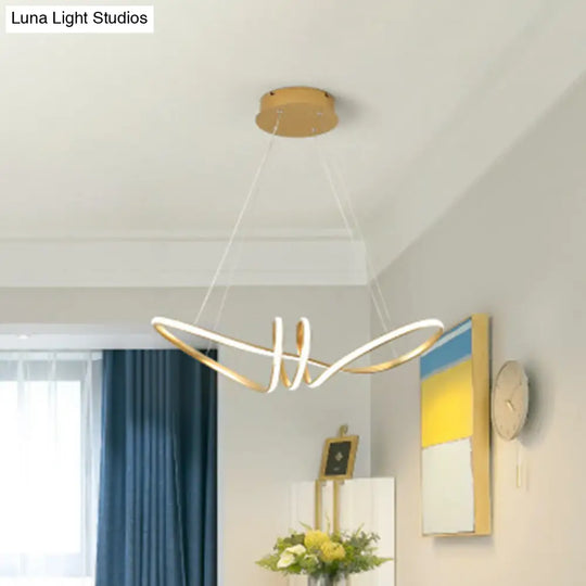Spiral Metal Chandelier Pendant Light For Modern Living Room