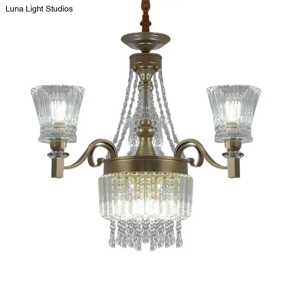 Sputnik Crystal Chandelier - Contemporary Ceiling Light With 11/13/15 Satin Brass Heads 37.5/40.5/41