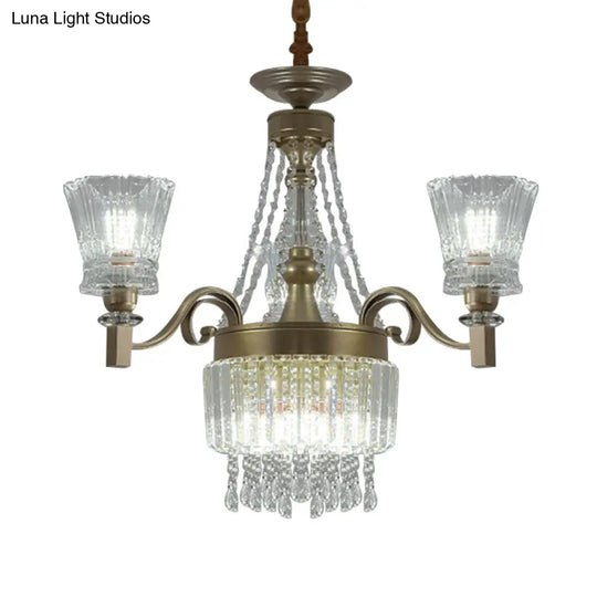 Sputnik Crystal Chandelier - Contemporary Ceiling Light With 11/13/15 Satin Brass Heads 37.5/40.5/41