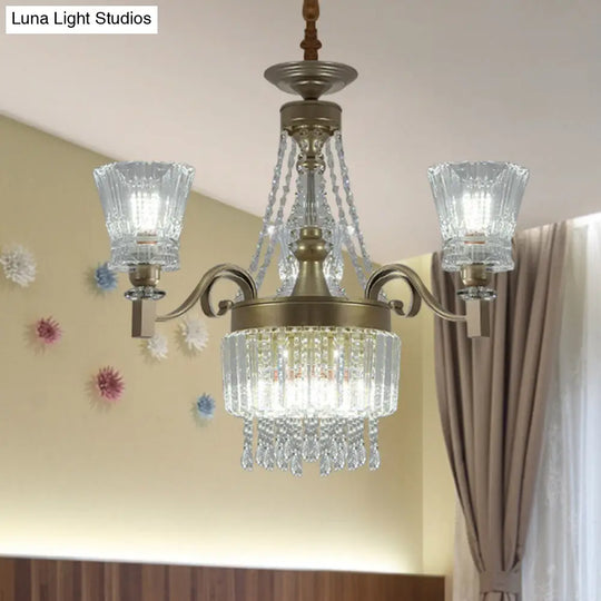 Sputnik Crystal Chandelier - Contemporary Ceiling Light With 11/13/15 Satin Brass Heads 37.5/40.5/41