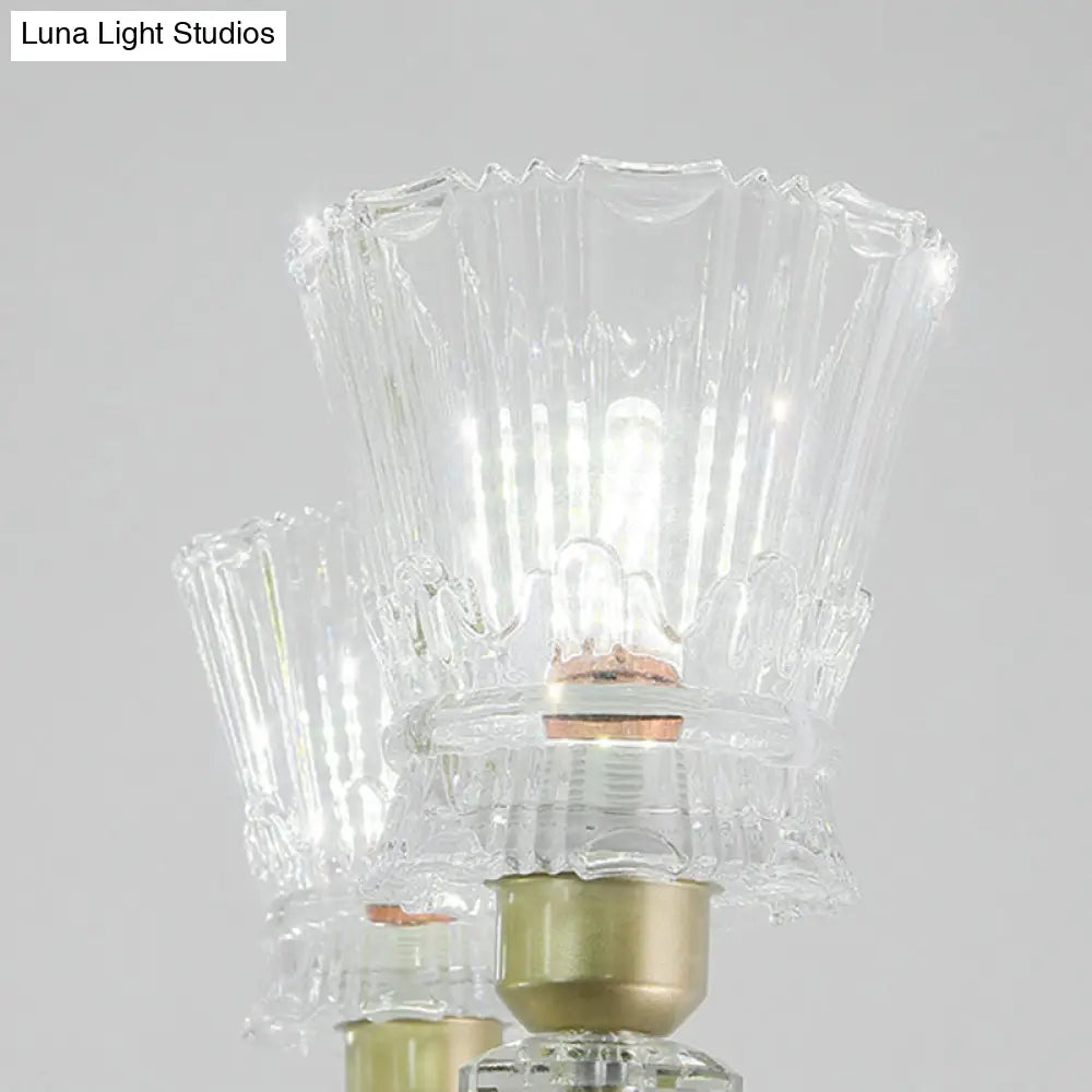 Sputnik Crystal Chandelier - Contemporary Ceiling Light With 11/13/15 Satin Brass Heads 37.5/40.5/41