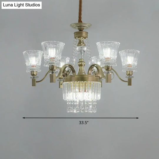 Sputnik Crystal Chandelier - Contemporary Ceiling Light With 11/13/15 Satin Brass Heads 37.5/40.5/41