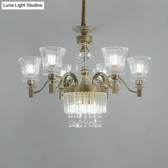 Sputnik Crystal Chandelier - Contemporary Ceiling Light With 11/13/15 Satin Brass Heads 37.5/40.5/41