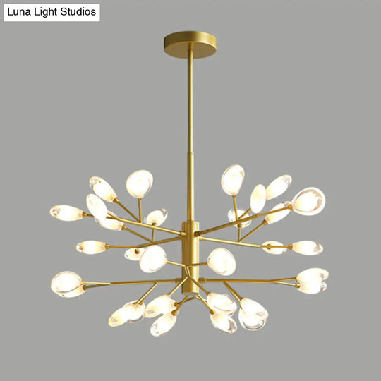 Modern Sputnik Led Ceiling Light Fixture For Living Rooms 32 / Gold