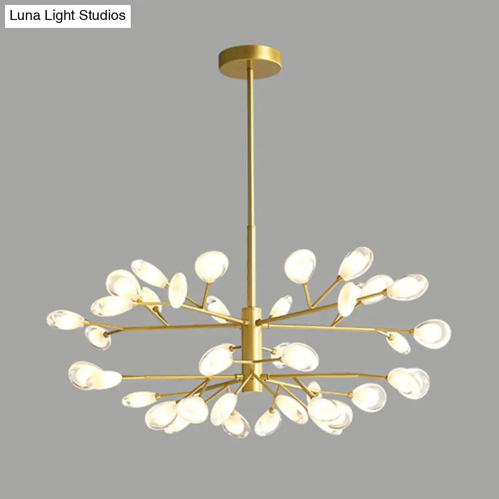 Modern Sputnik Led Ceiling Light Fixture For Living Rooms 40 / Gold