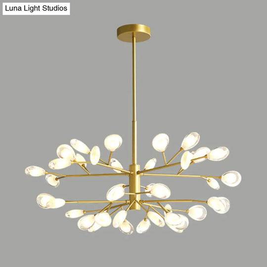 Modern Sputnik Led Ceiling Light Fixture For Living Rooms 40 / Gold