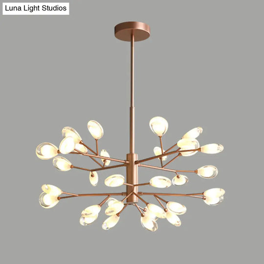 Modern Sputnik Led Ceiling Light Fixture For Living Rooms 32 / Rose Gold